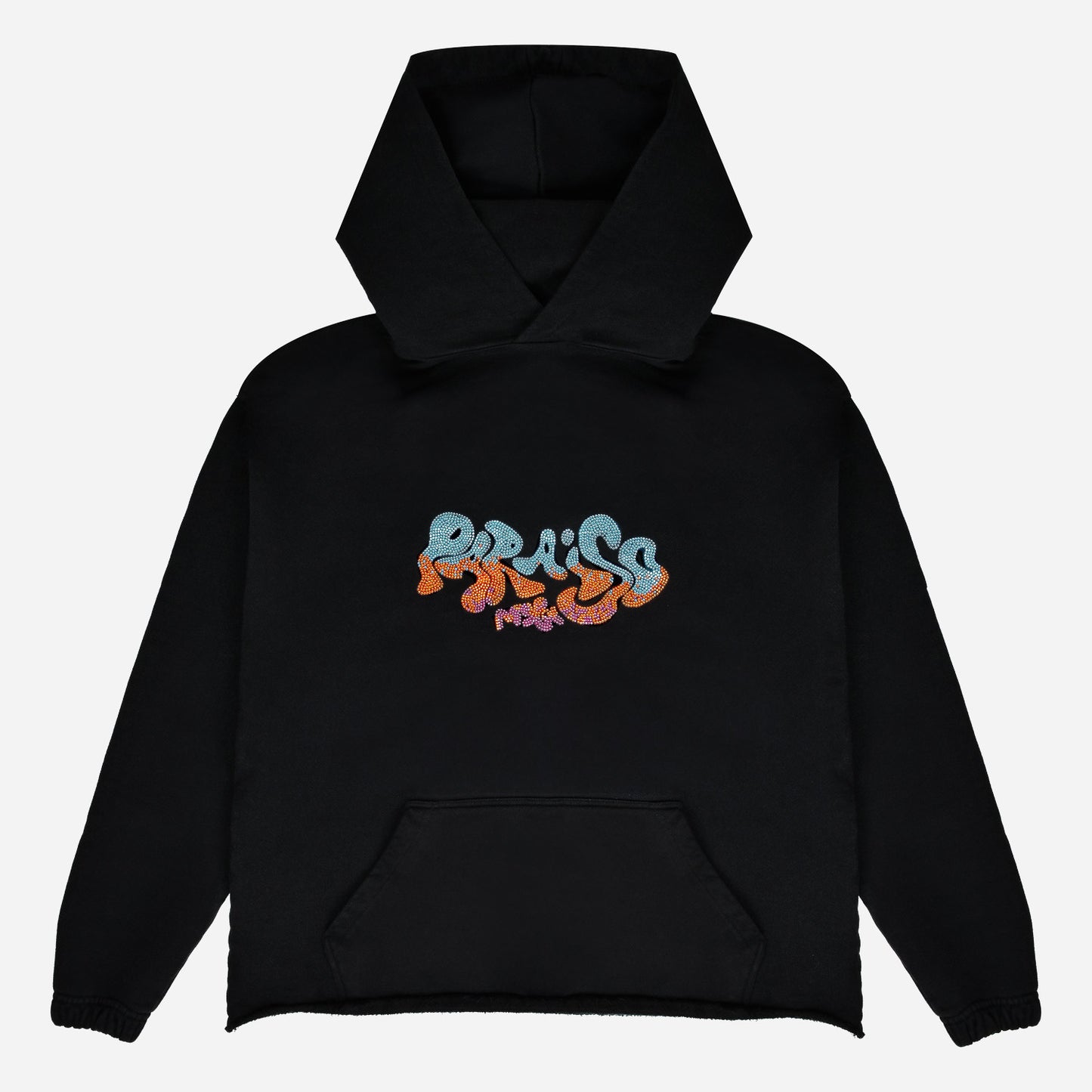 Paraiso Black Rhinestone Hoodie