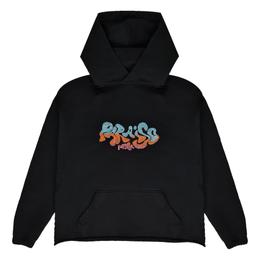Paraiso Black Rhinestone Hoodie
