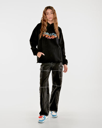 Paraiso Black Rhinestone Hoodie