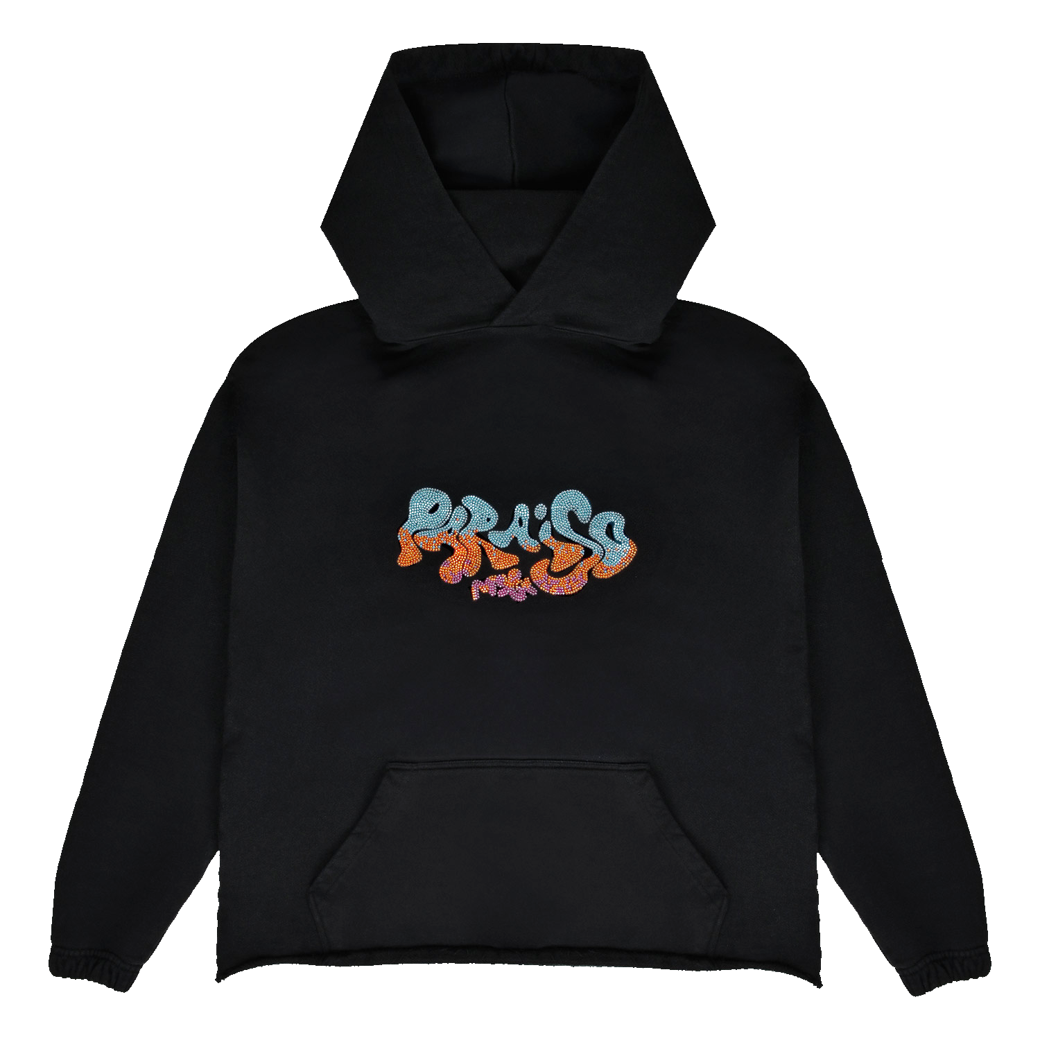 Paraiso Black Rhinestone Hoodie